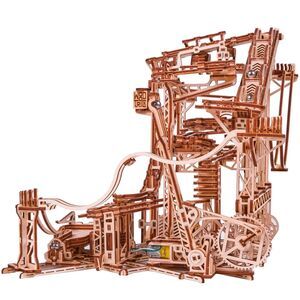 Wooden Marble Run Spiral Electric Motorized - Wooden 3D Puzzles for Adults an...